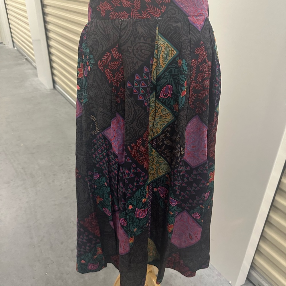 Worthington Patchwork Design Midi Skirt